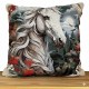 Housse de coussin déhoussable cheval