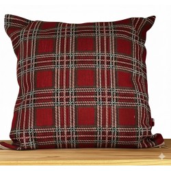 Housse de coussin déhoussable écossais