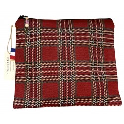 Trousse de toilette écossais sans fond