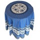 Nappe ronde provençale bleu