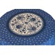 Nappe ronde provençale bleu
