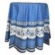 Nappe ronde provençale bleu