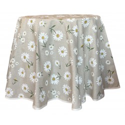 Nappe ronde Panama coton / lin champêtre