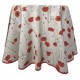 Nappe ronde Panama coton / lin coquelicots