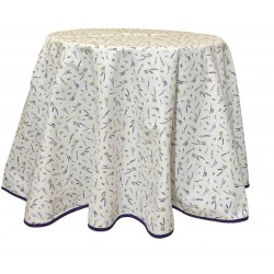 Nappe ronde Panama coton / lin lavande