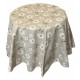 Nappe ronde Panama coton / lin champêtre enduit