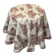 Nappe ronde Panama coton / lin toile de Jouy