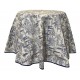 Nappe ronde Panama coton / lin village de Provence