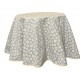 Nappe ronde Panama coton / lin mini champêtre