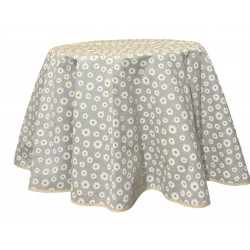 Nappe ronde Panama coton / lin mini champêtre