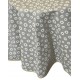 Nappe ronde Panama coton / lin mini champêtre