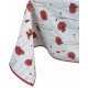 Nappe rectangulaire Panama "Eclat de coquelicots" coton / lin