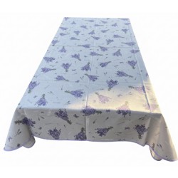 Nappe rectangulaire Panama coton / lin lavande