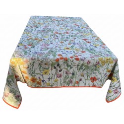 Nappe rectangulaire Panama " Jardin de fleurs sauvages"