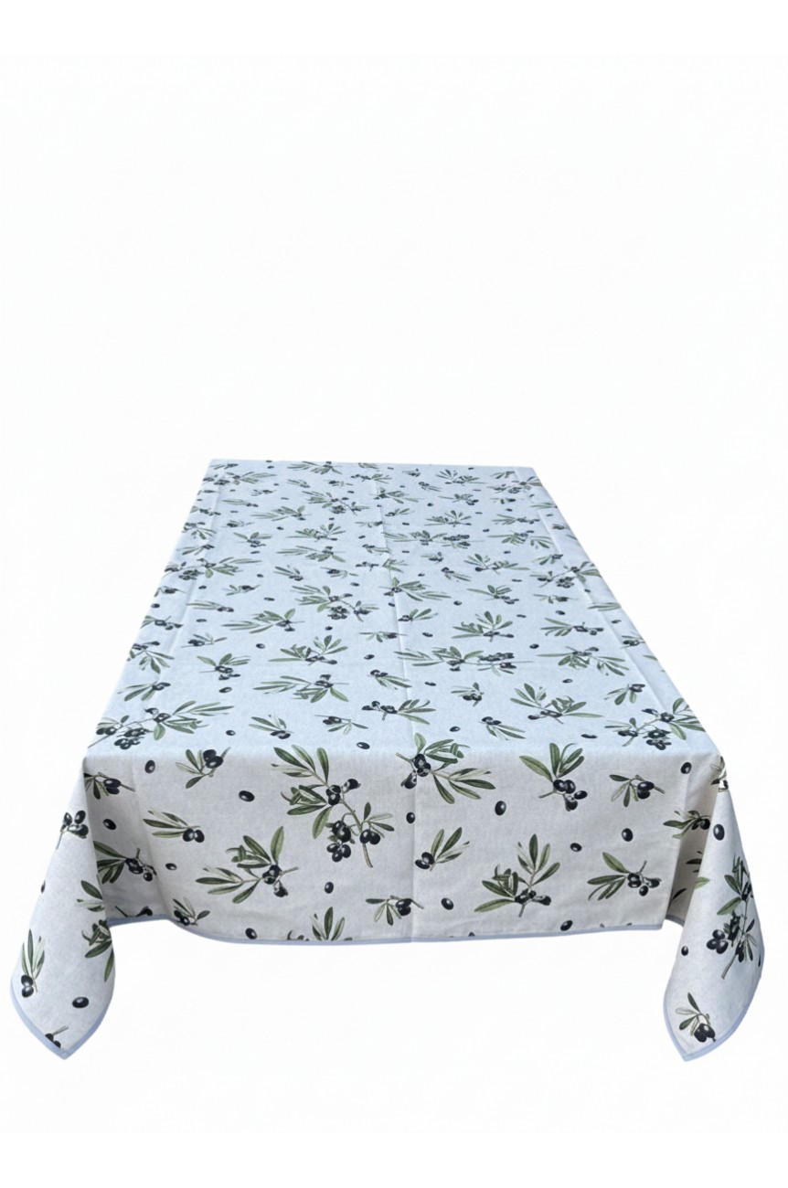 Nappe rectangulaire Panama "Oliveraie de Provence" Coton / lin