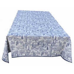 Nappe rectangulaire Panama coton / lin "Horizon Provençal"