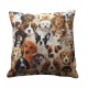 housse de coussins motif chiens et chats