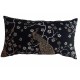 housse de coussins noir motif flamant
