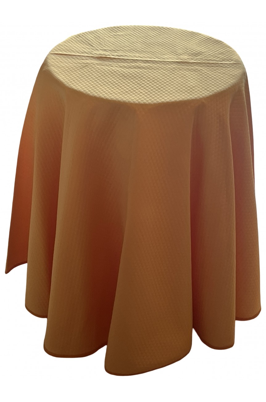Nappe ronde piqué Jaune Or