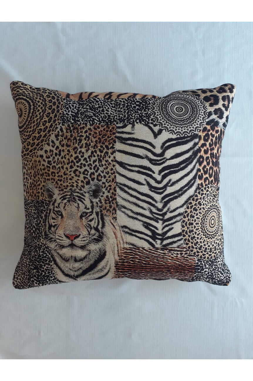 housse de coussins motif tigre