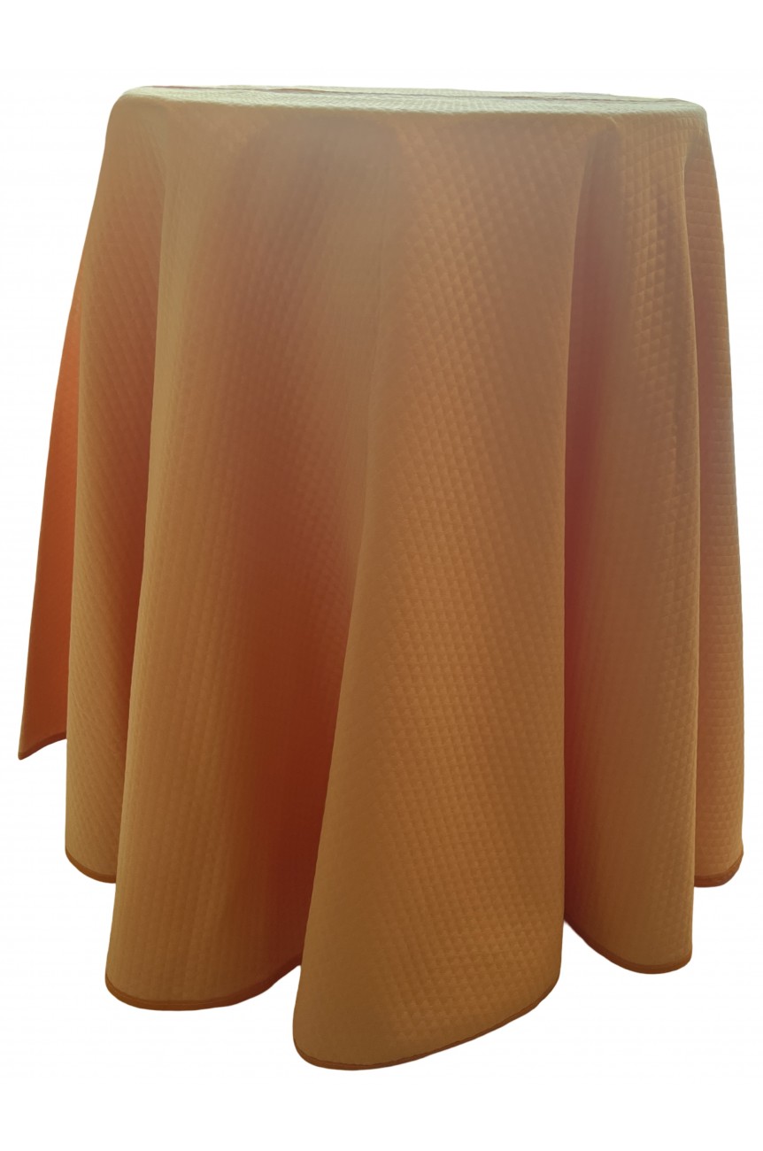 Nappe ronde piqué Jaune Or