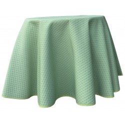 Nappe ronde piqué vert amande