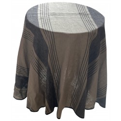 Nappe ronde Bayadère 100% lin 170cm