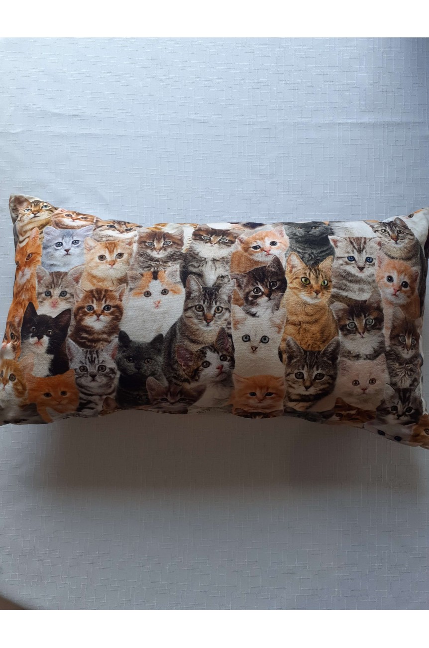 housse de coussins motif chats