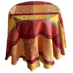 Nappe ronde 100% Coton Jacquard téflon