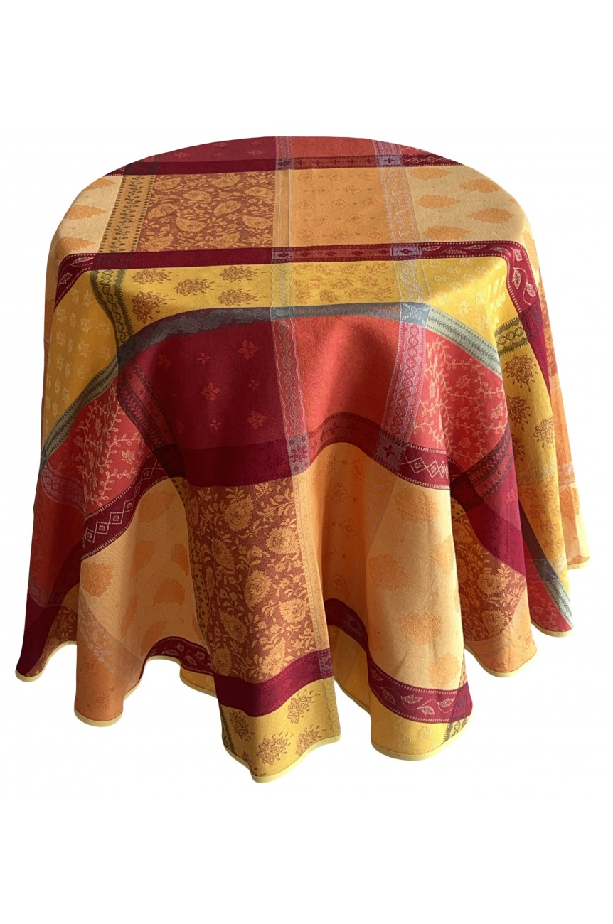 Nappe ronde 100% Coton Jacquard téflon