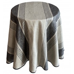 Nappe ronde Bayadère 100% lin 170cm