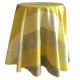 Nappe ronde Jacquard enduit jaune