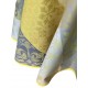 Nappe ronde Jacquard enduit jaune