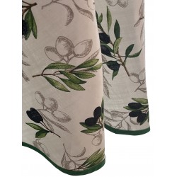 Nappe ronde 100% Coton enduit- Douceur d'Olive