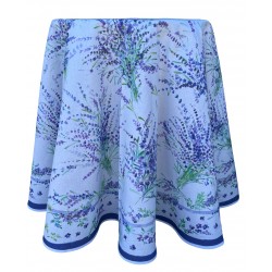 Nappe ronde "Lavande" Prenium - 100 % coton