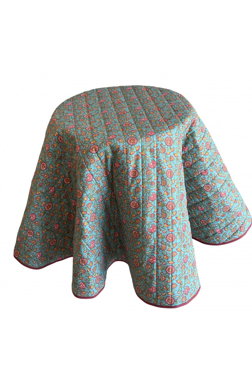 Nappe ronde matelassée réversible Mirand Provençale