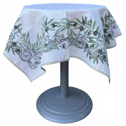 Chemin de table  Jacquard Olives