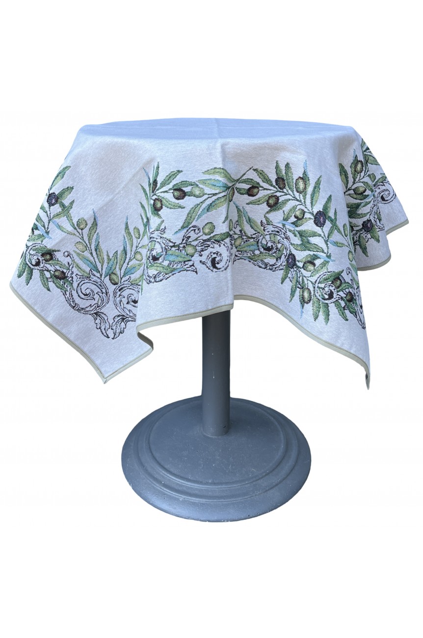 Chemin de table  Jacquard Olives