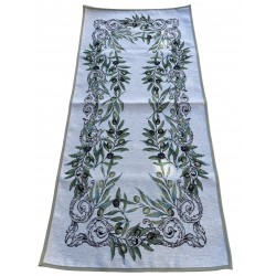 Chemin de table  Jacquard Olives