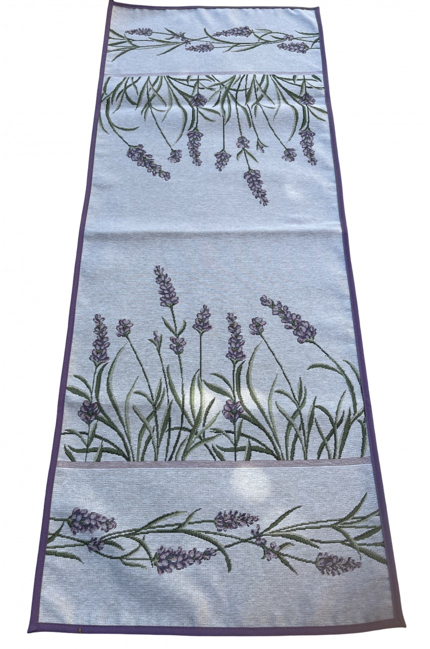 Chemin de table  Jacquard Lavande 47x1m