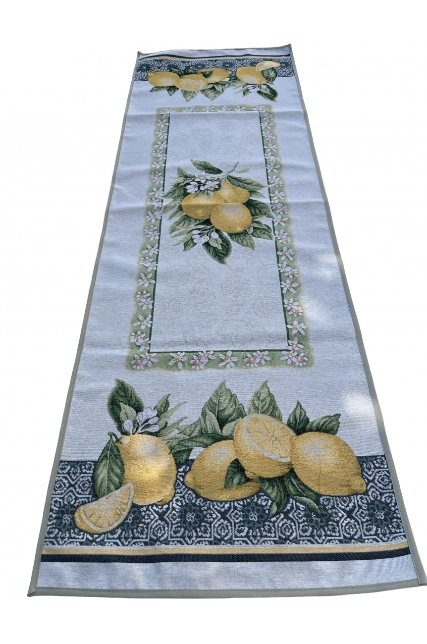 Chemin de table  Jacquard Citron 47x140m