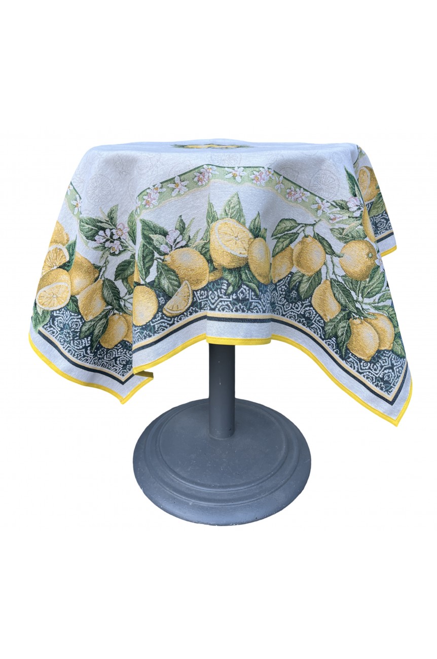 Chemin de table  Jacquard citron