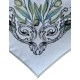 Carré Jacquard olives 140 x140